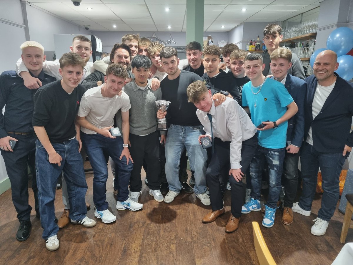 Our Under 18s collected their @TheSCFL Under 18 East Division trophy and medals this evening. A great season lads!