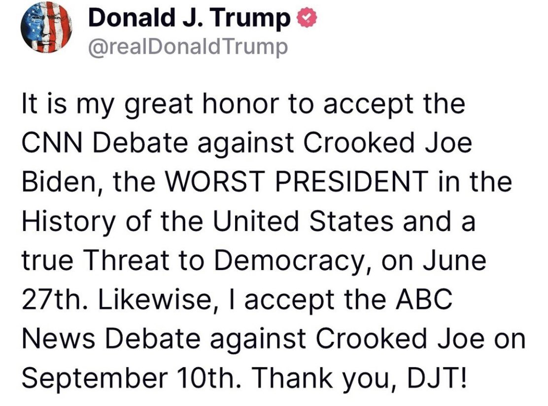 Trump vs. Crooked Joe. Who are you putting your money on?