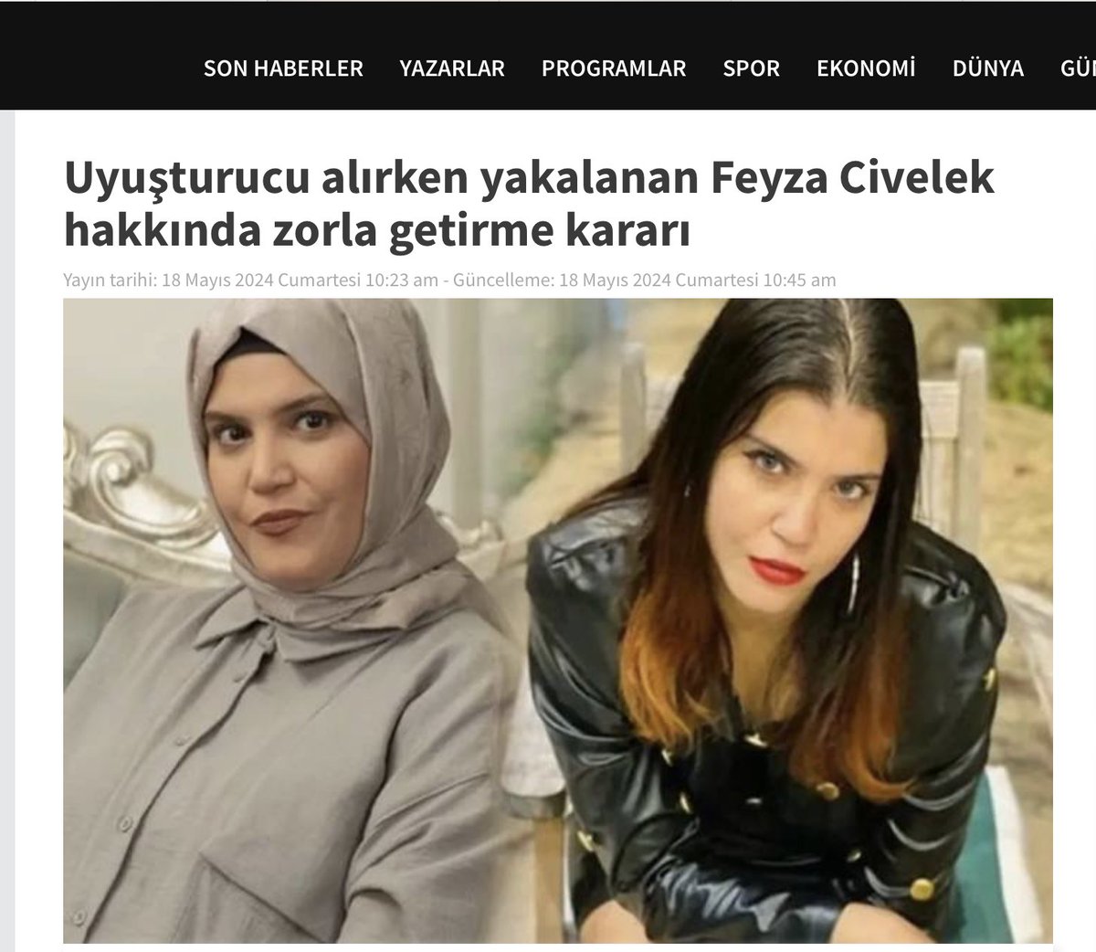 Uyuşturucu alırken yakalanan Feyza Civelek hakkında zorla getirme kararı... tele1.com.tr/uyusturucu-ali…
