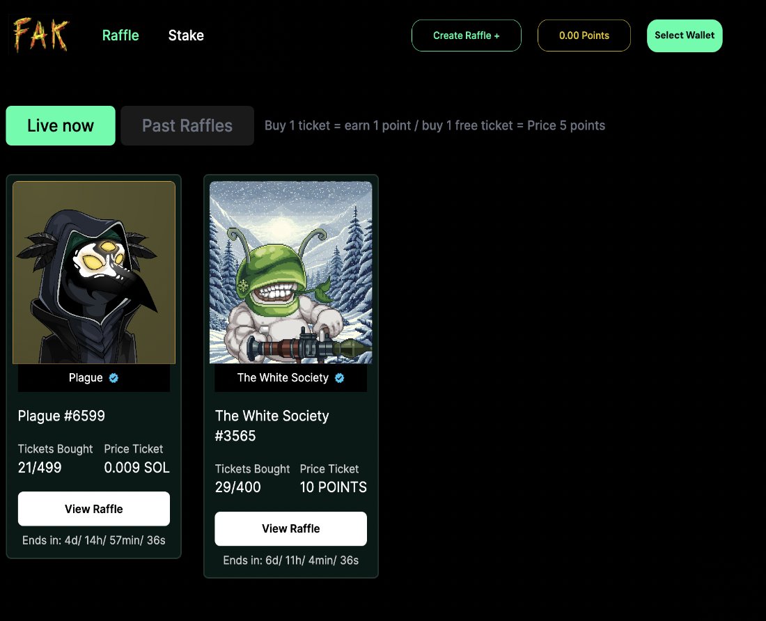 🔥 FAK holders, get ready! 

Access to the exclusive marketplace is coming, where you'll raffle for the wildest and hottest items. Sneak peek of what we're building...😉 #ExclusiveAccess #FAKHolders #Marketplace