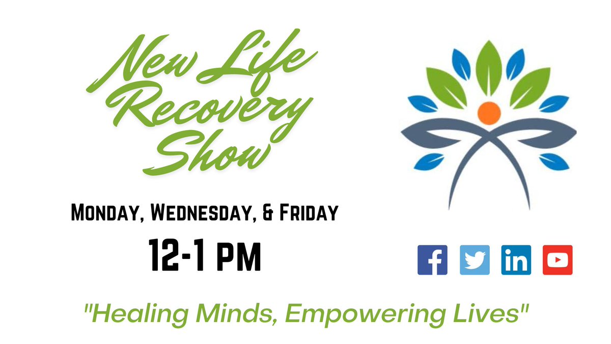 New Life Recovery Show: Mondays, Wednesdays, & Fridays 12 noon
'If I think better, I do better!' :: facebook.com/newliferecover…