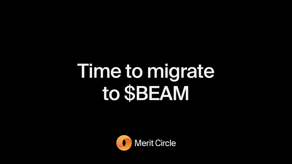 Every single week we tell people - It's time to port over your $MC to $BEAM. meritcircle.io/migrate - That's the easiest thing to do 🔄