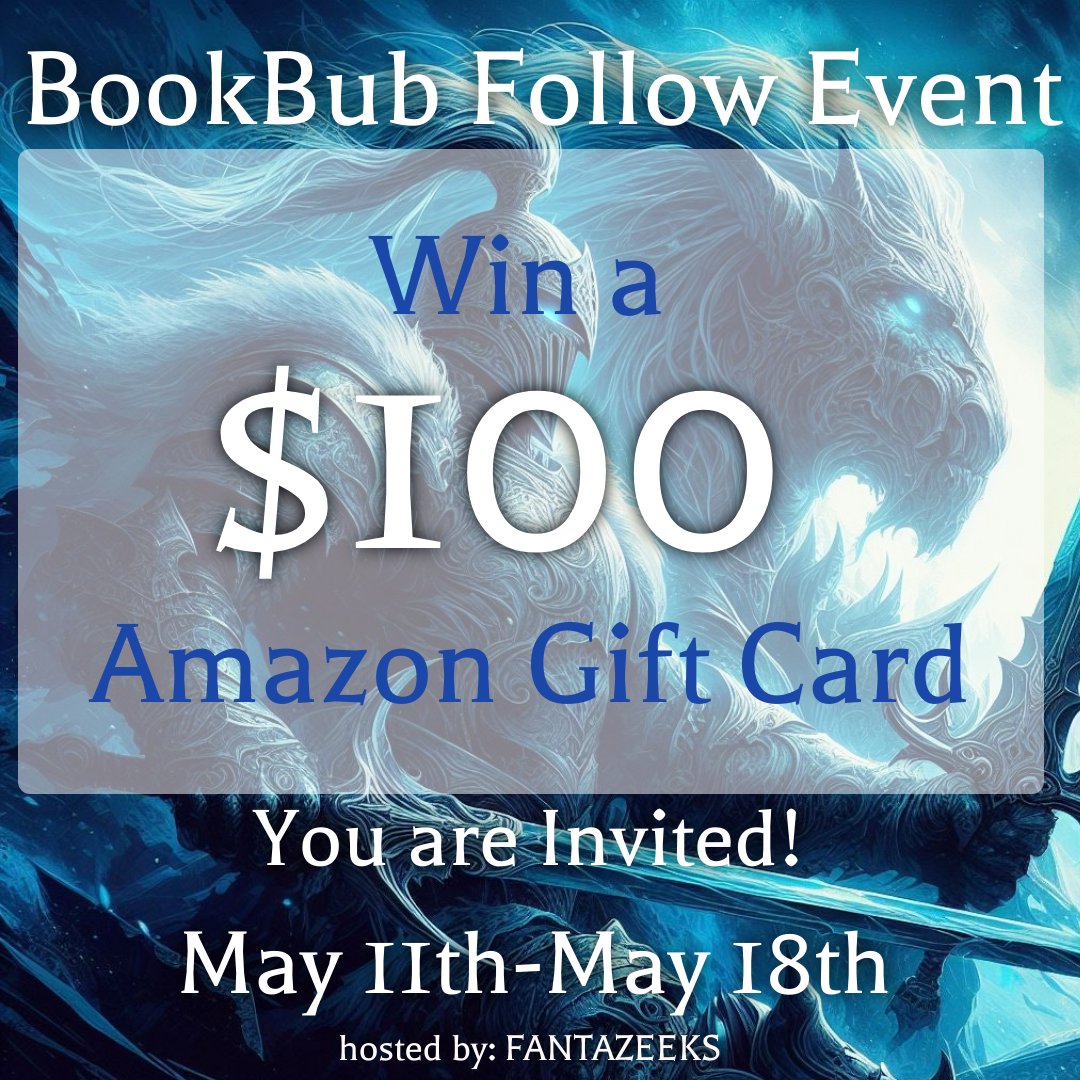 Last day to enter to win a $100 Amazon Gift Card! How? Follow as many authors as you like. The more points you get, the better your chances of winning. rafflecopter.com/rafl/display/c… Good Luck! #BookBub #GiftCard #Books #amazon #Fantasy #AuthorsofBookbub #authorlove @zee_kelley