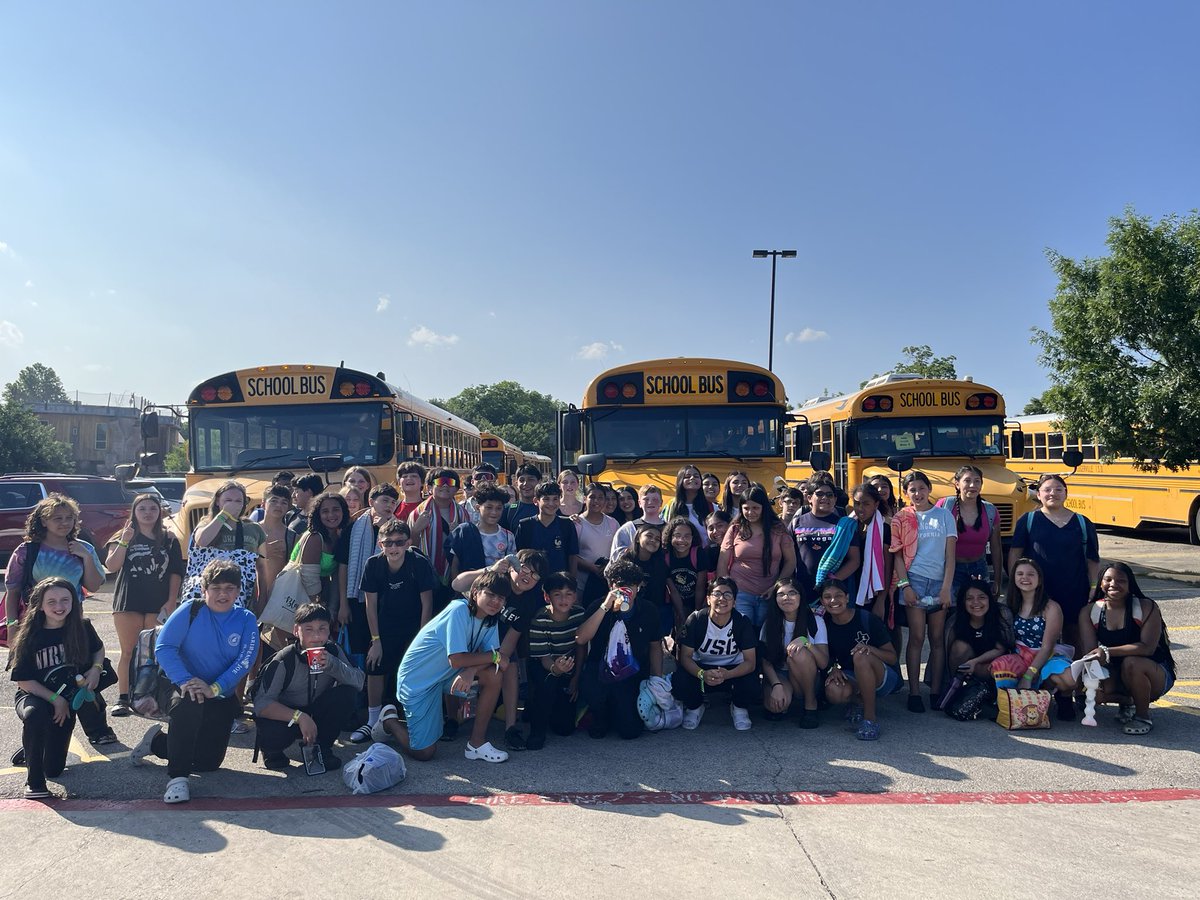 Our band and mariachi 6th graders and dance team cooled off at the hottest cool time - Schlitterbahn! Congratulations on a great year!!
#PlayHard #AJBFineArts