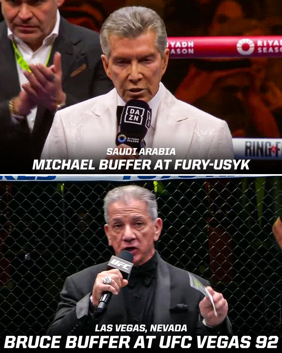 The Buffer brothers are representing combat sports at the same time 👏🎤 #UFCVegas92 | #FuryUsyk