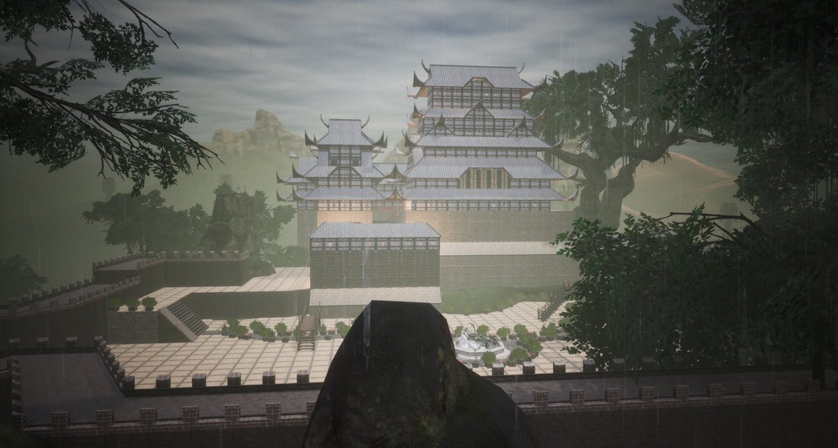 Caiyth's tweet image. Last night we finished @Funcom @ConanExiles 6th anniversary challenge build of Himeji castle, the sped up video is now up on Youtube. Go watch 🥰😊I really enjoyed doing this build! 😁 #FuncomCreator #ConanExiles