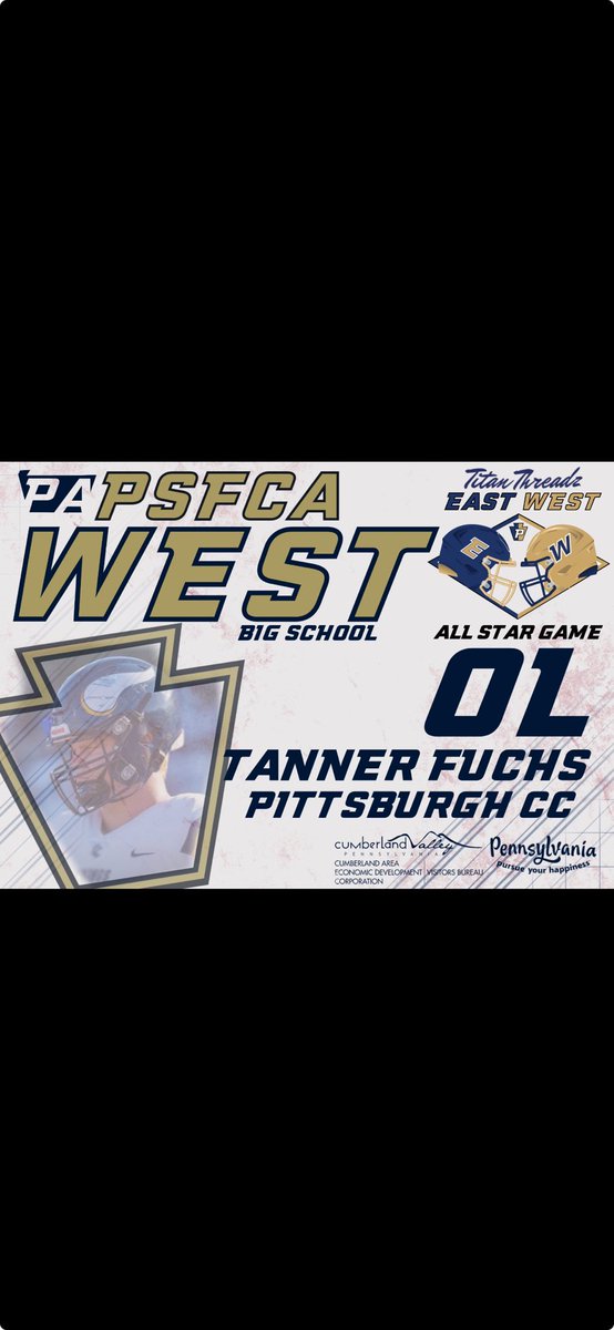 Good luck to one of my guys ⁦⁦<a href="/Tannerfuchs55/">Tannerfuchs55</a>⁩ as he plays in his final high school football game in the ⁦⁦<a href="/PSFCA_/">PSFCA</a>⁩ East/West Game.