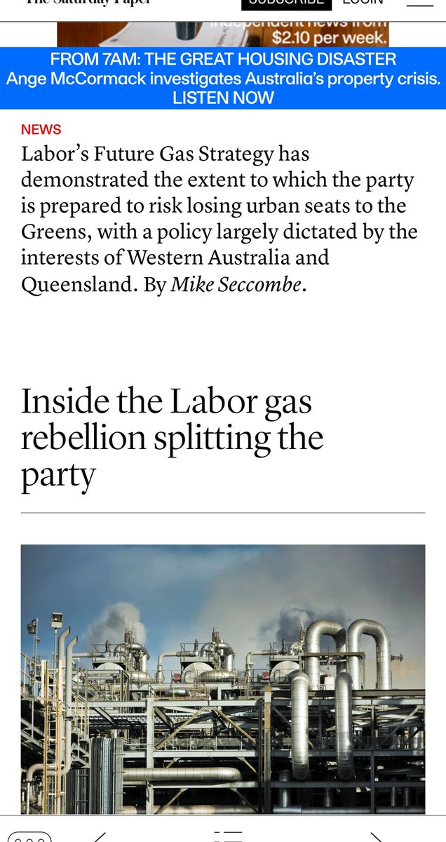 Hmm, tough choice for Labor: 1. Keep bending over to bunch of foreign owned, tax dodging rent-seekers who price gouge Australians for our own gas… Or 2. Act in the interests of the Australian community?