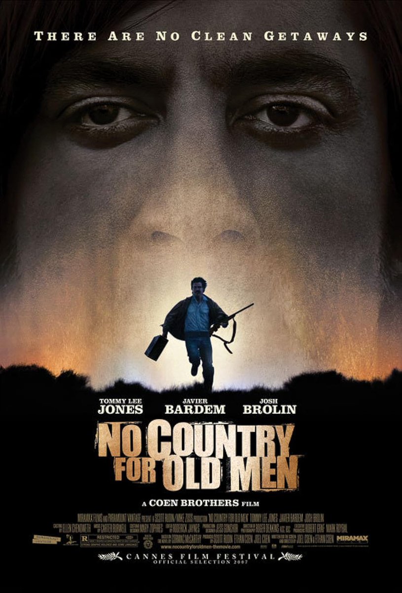 'What's the most you ever lost on a coin toss?'

 🪙#OTD in #FilmHistory 19 May 2007, the  #Coenbrothers' 'No Country for Old Men', based on the #CormacMcCarthy novel, starring #TommyLeeJones, #JavierBardem, and #JoshBrolin, premiered at #Cannes.
