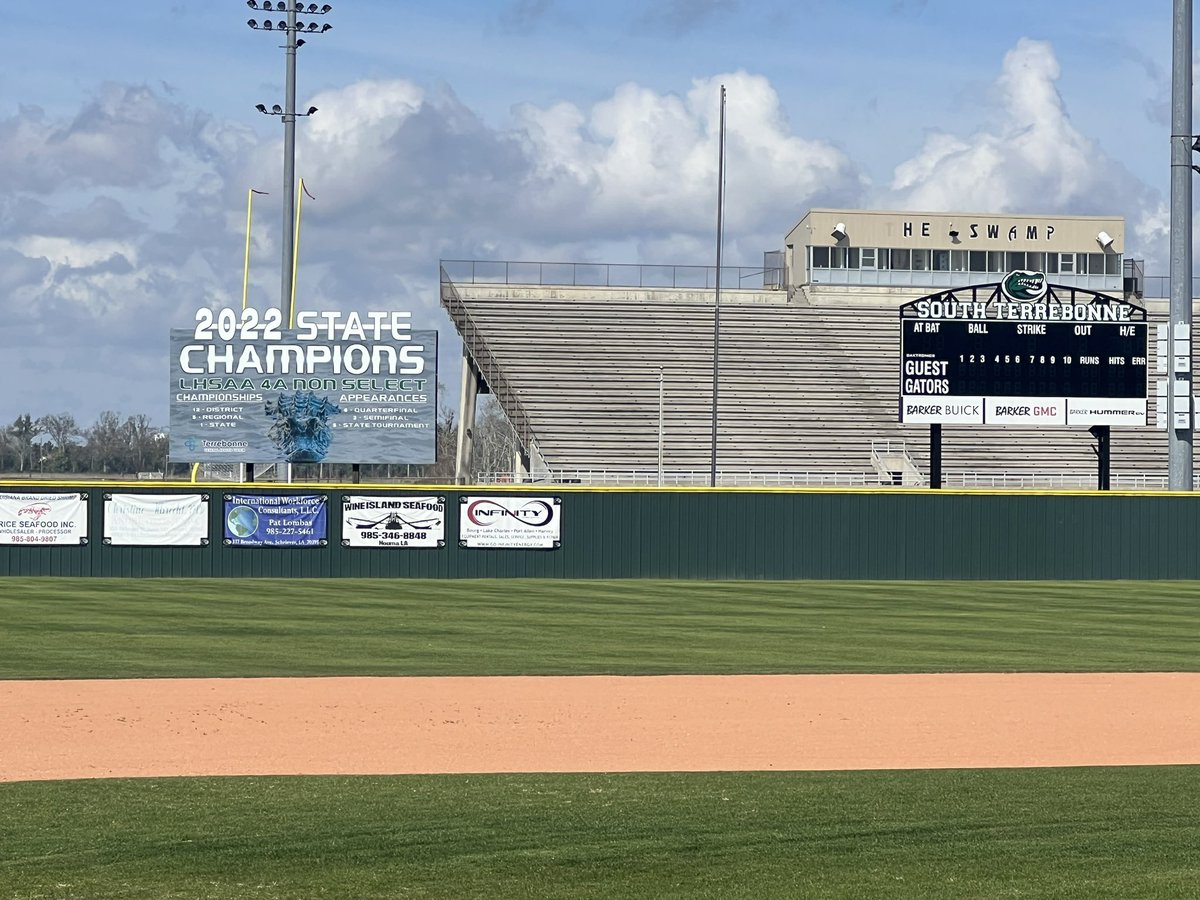 HSBaseballField's tweet image. South Terrebonne High School (Bourg, Louisiana) #GoGators @STHS_BASE @GeauxPrepsLA @PrepBaseballLA @2DsportsLA @LAClass4A @LSL_Sportsline @AlexArmandPBR #HsBaseballFields