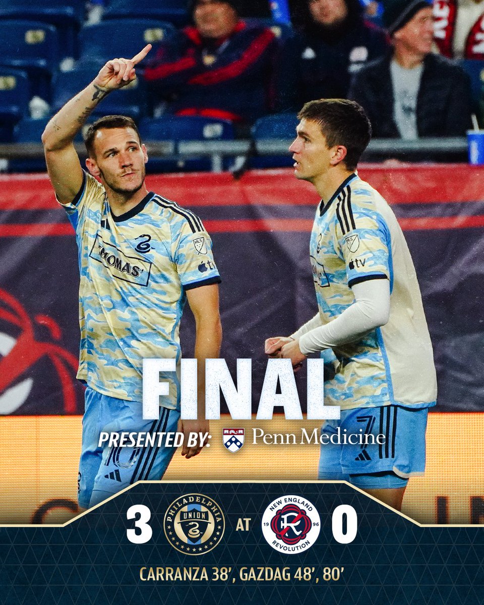 Still unbeaten on the road in @MLS play and bringing all 3 points back to Philly! #DOOP | @PennMedicine