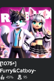 YA201487's tweet photo. what kind of stupid furry game did Roblox recommended @SharkBloxYT please Sharkblox tell roblox to fix this https://t.co/azIn6EMlJ3