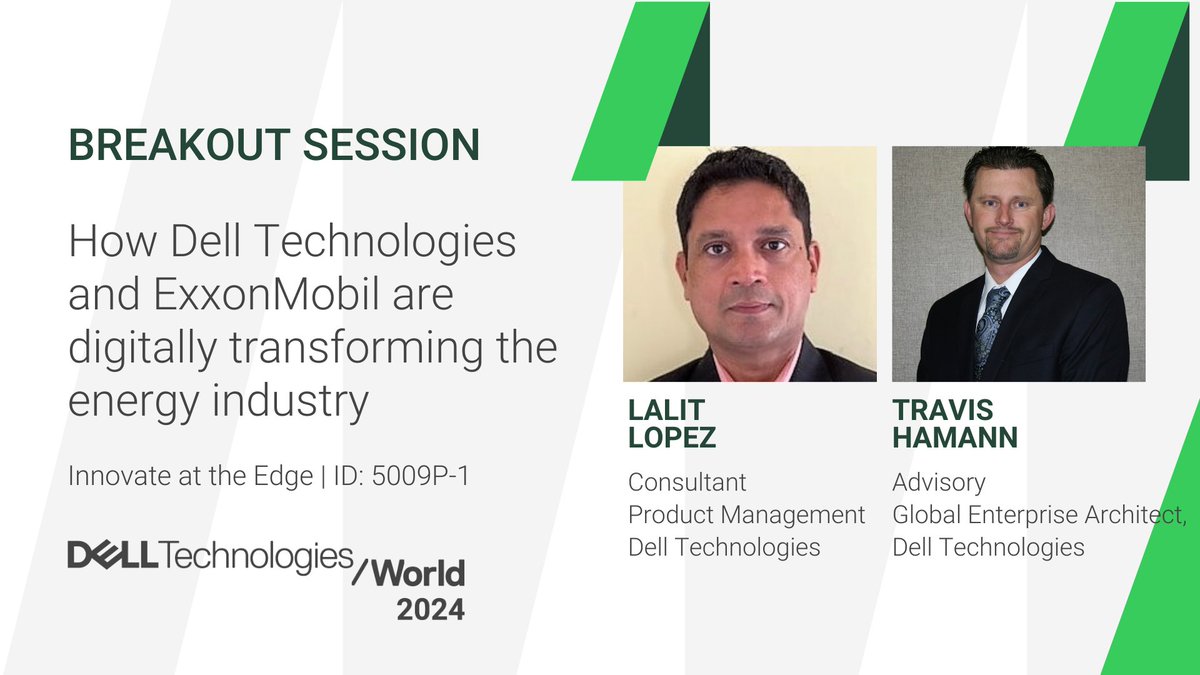 #DellTechWorld is in 2️⃣ days! Don't miss this #telecom session at this year's event to see how we're digitally transforming the energy industry. dell.to/3V8yovz