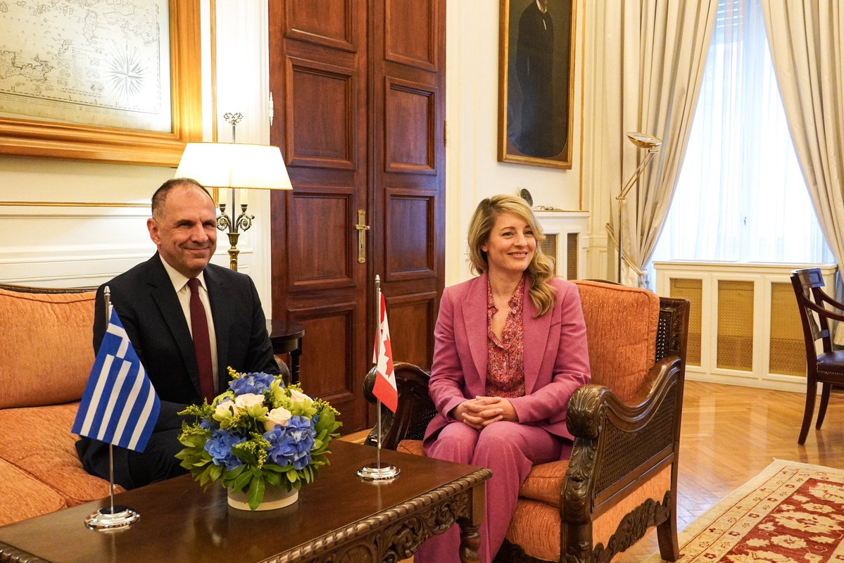 As close friends and partners, Canada and Greece will continue to work together to address the world’s greatest challenges, including the crisis in the Middle East, Ukraine and climate change. Thank you Minister Gerapetritis for the warm welcome.