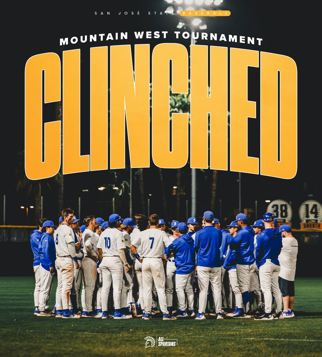 CLINCHED🔒 The Spartans are headed to San Diego as the 3 seed for the @MountainWest Tournament! #AllSpartans