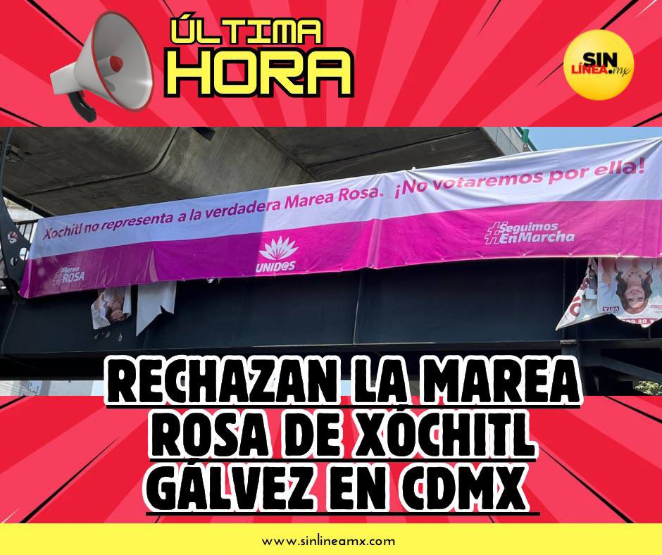 Así rechazan la Marea Rosa de Xóchitl Gálvez en CDMX ‼️