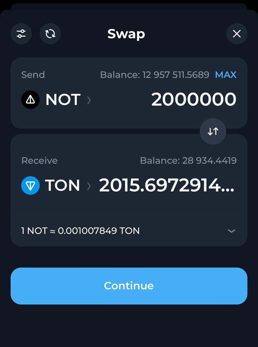 Best way to exchange your #NOTcoin — is embedded swap in Tonkeeper: easy,  fast and safe 💎🔥 #TON #web3‌‌ #crypto #Blockchain #Tonkeeper $NOT #Swap