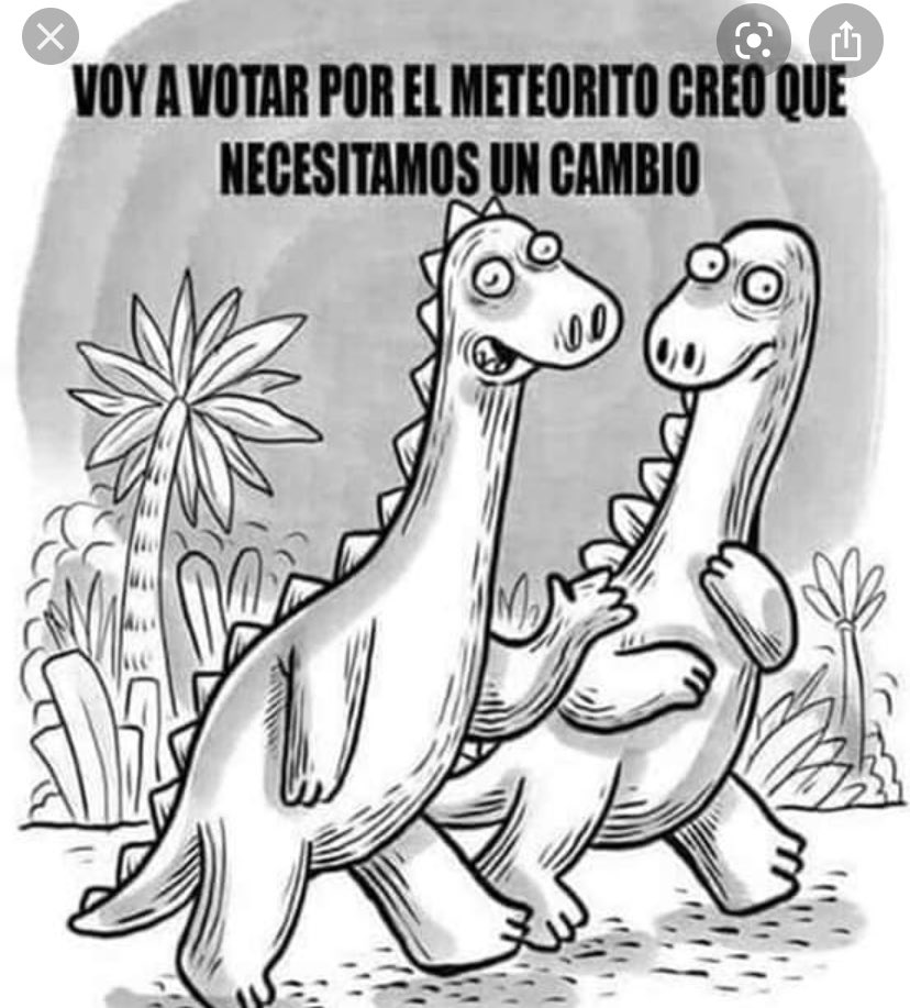 Si el #meteorito se presenta a las elecciones gana por mayoría absoluta.