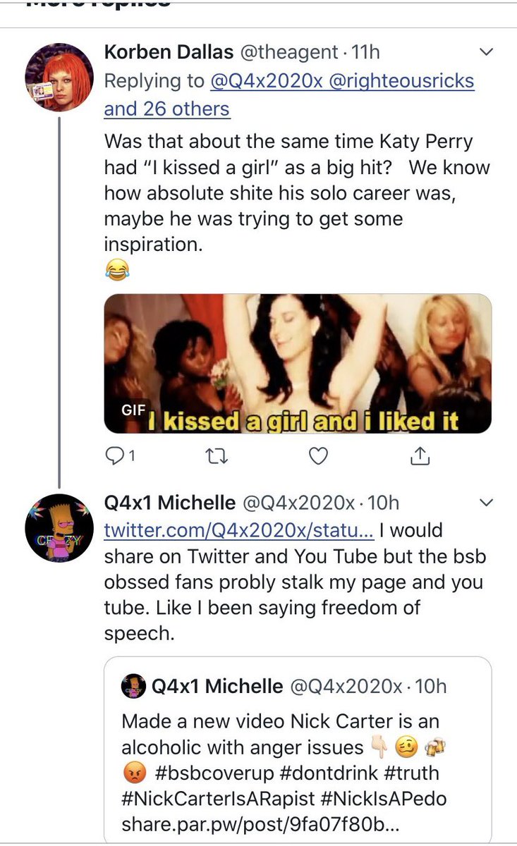 Look at #michellerosesalvato tweeting with #JerrySchuman in 2020. Peep the hastags from Michelle in the second screenshot. 🤔 #stalker #AaronCarter #NickCarter