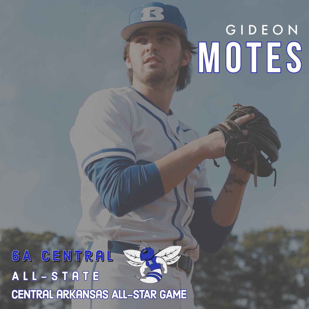 Hornet RBI Club (@clubrbi) on Twitter photo Congratulations to <a href="/gideon3motes/">Gideon Motes</a> for his 6A Central All-State honors and being selected for the Central Arkansas All-Star Game. Congratulations to <a href="/gideon3motes/">Gideon Motes</a> for his 6A Central All-State honors and being selected for the Central Arkansas All-Star Game.
