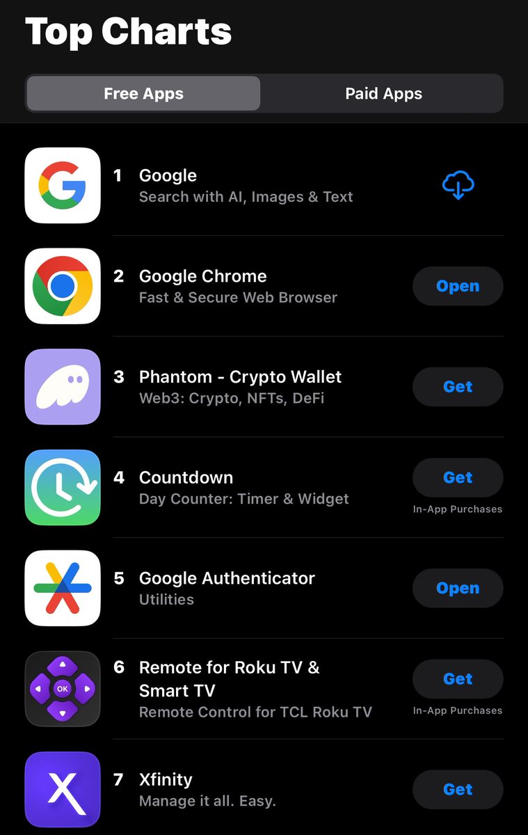 Ví Phantom Crypto Wallet đang nằm trong top 3 ứng dụng tiện ích trên App Store 👀 apps.apple.com/us/app/phantom…