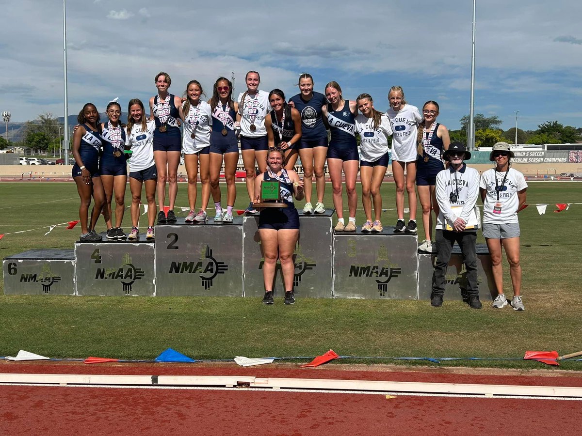 Congrats La Cueva  Girls Track and Field 3rd place overall at the 2024 State Championship!