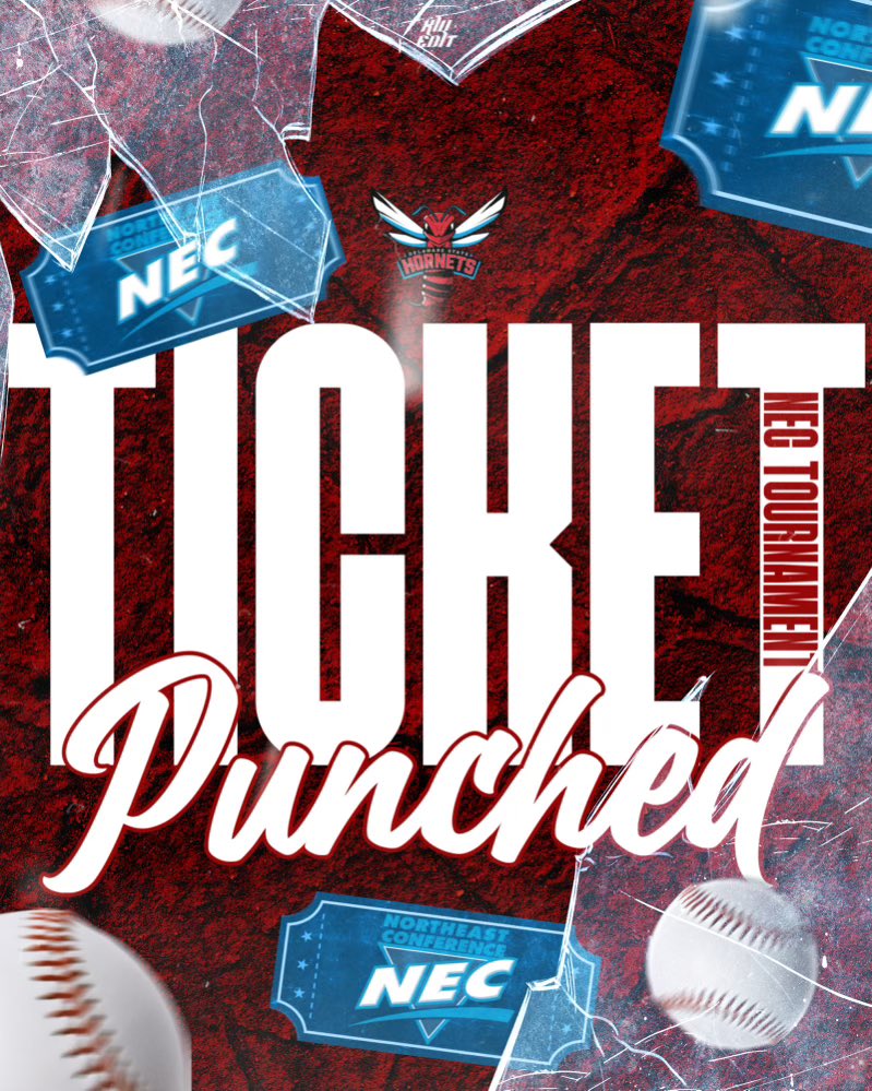 🚨Hornets Secure Their Spot in the NEC Tournament🚨
 SEE YOU WEDNESDAY🎟️⚾️🔥

#GoHornets #MakeAStatement #legacyandpride #nec