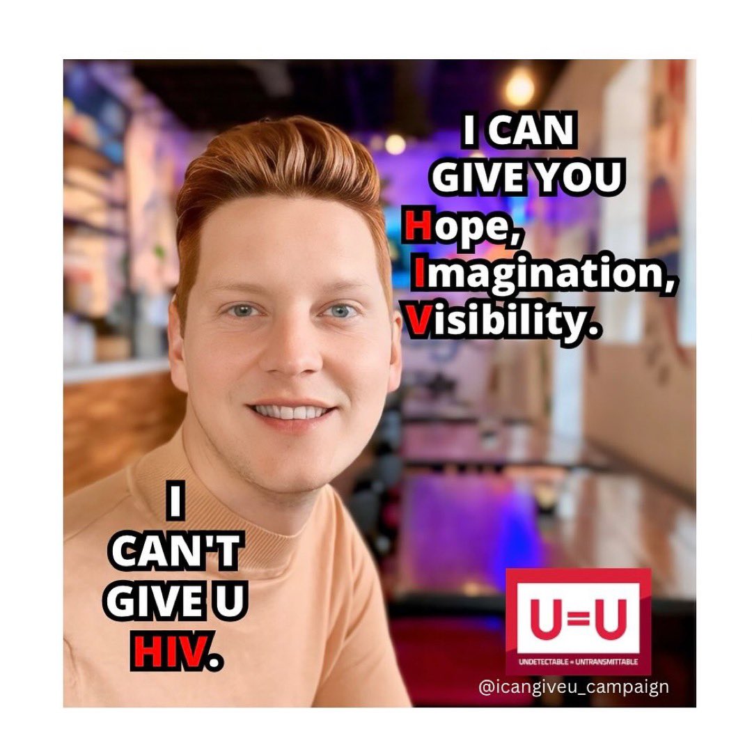 Jeremy CAN give you so much; but Jeremy CAN’T GIVE U HIV!

#iCanGiveU
#UequalsU #iCantGiveUHIV #ZeroRisk #SayZero #CommunitiesFirst
#ScienceNotStigma #FactsNotFear #ItEndsWithUs