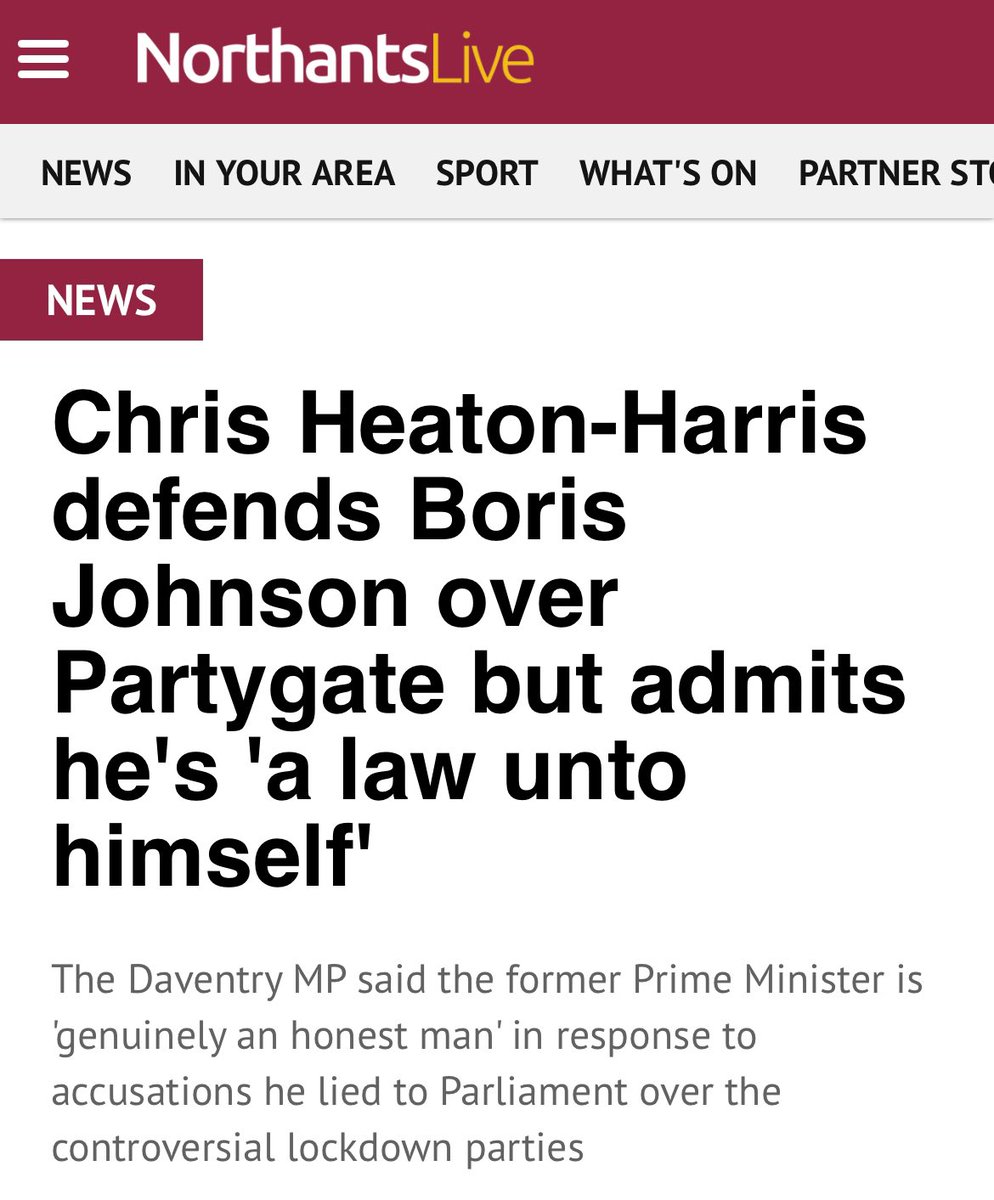Tory MP Chris Heaton-Harris is standing down. Who? Let's refresh our memories with a few random examples of the scandals associated with him... SOURCES opendemocracy.net/en/dark-money-… dailymail.co.uk/news/article-2… northantslive.news/news/northampt… northantslive.news/news/northampt…