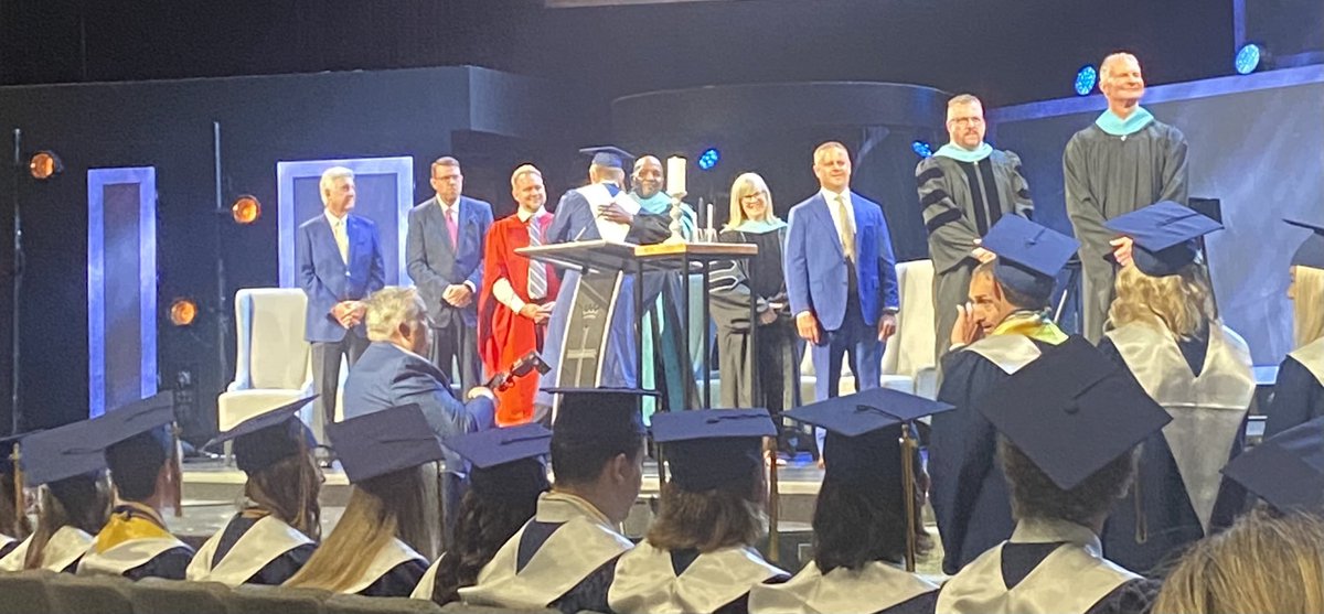 Last weekend I attended Criswell College’s graduation that had the last batch of students which I was able to teach. Today I was part of my first Prestonwood North graduation. So the Lord has let me teach grad students, undergrads, and now high schoolers. It’s been a ride.