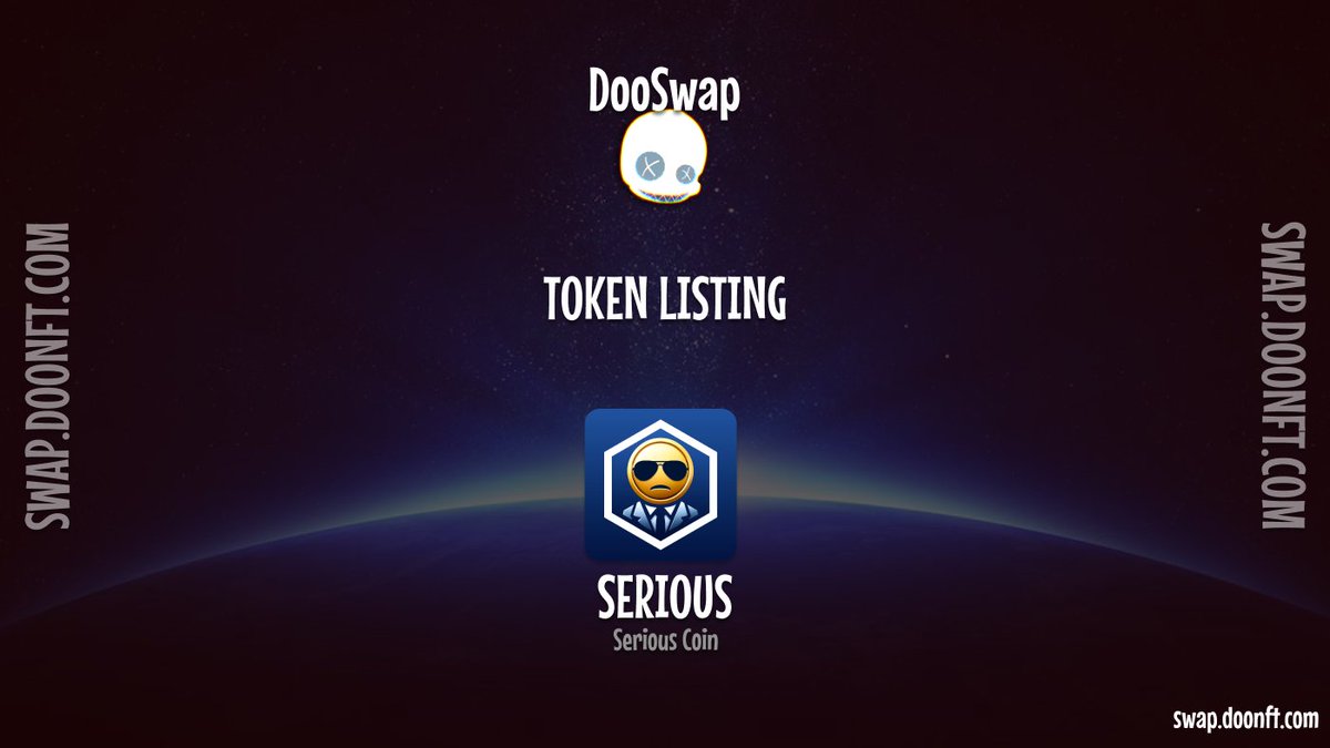 🚀TOKEN LISTING 🚀 $SERIOUS - Serious Coin - @realseriouscoin Trade on SWAP.DOONFT.COM #crofam #cronos