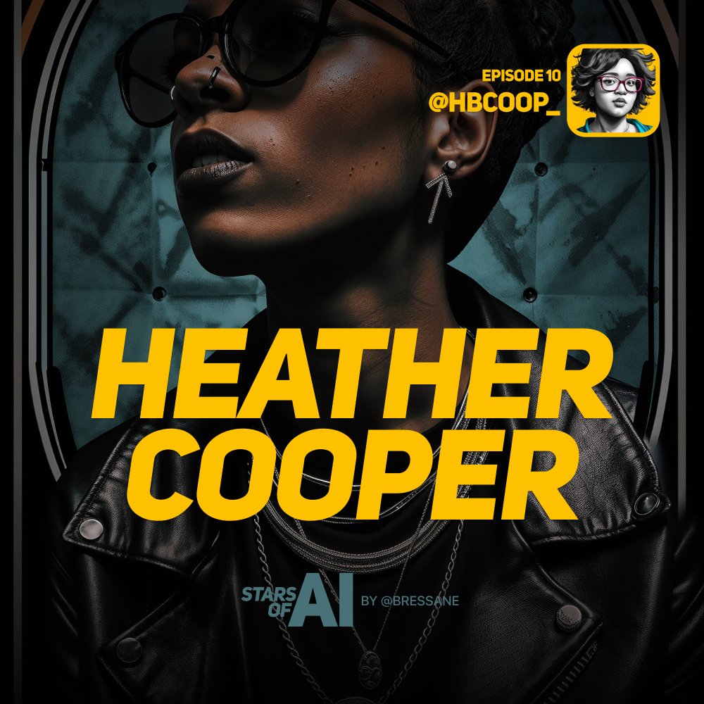 1/ It's time for episode 10 of #StarsofAI. Today we feature Heather Cooper, a vibrant and creative force in the AI space. Buckle up and let's dive into what makes @HBCoop_ on X one of our heroes