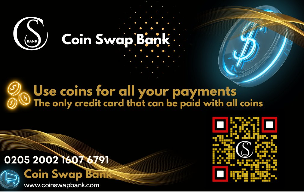 SektorNews's tweet photo. 🚀 Cryptocurrencies for Everyday Transactions! 💳 With Coin Swap Bank , Enjoy Using Cryptocurrencies Through Our Partnerships with Stores and E-commerce Companies! 🌐 We Establish Payment Infrastructure, Provide Education, and Expand User Base! https://t.co/4Nr9C9NlB1 https://t.co/cUepkw2iJl