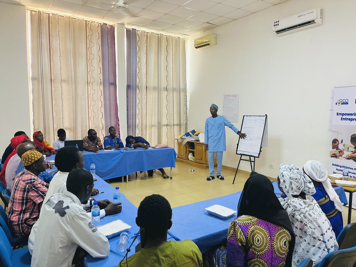 Recently, I served as a trainer on entrepreneurship and financial literacy for #PersonsWithDisabilities to equip them with business skills enabling them to turn their ideas into viable businesses. 

This was pioneered by @PFG_Gambia at the @GamChamber & funded by the #EU.
