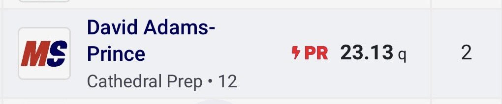 Good day today Pr in the 100m&amp;200m at D10 championship <a href="/Mr_Consistent_2/">Jovon Johnson</a>