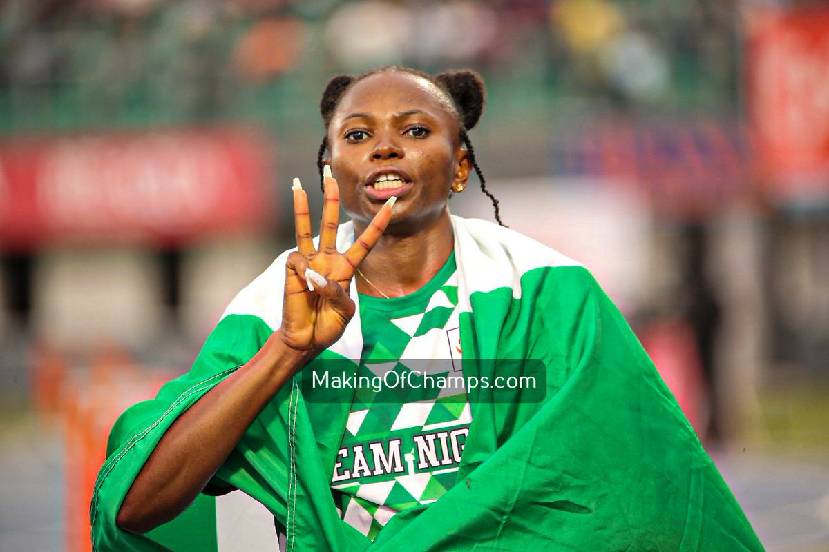 6.87m!!🔥🔥 Olympic qualifier ☑️ Ese Brume 🇳🇬 landed a Season's Best (SB) of 6.87m at the Adidas Atlanta City Games, finishing 3rd in the women's Long Jump and hitting the automatic Olympic qualification standard. The winner of the event, Tara Davis-Woodhall 🇺🇸 jumped a World