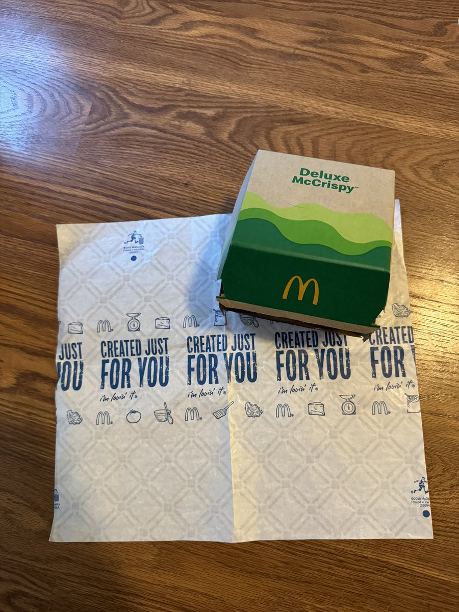 The wrapper and…. A McCrispy box???????? I ordered a freaking triple burger not a McCrispy 😡😡 Somehow they still managed to screw up my order (not your fault Dan if you’re reading this)