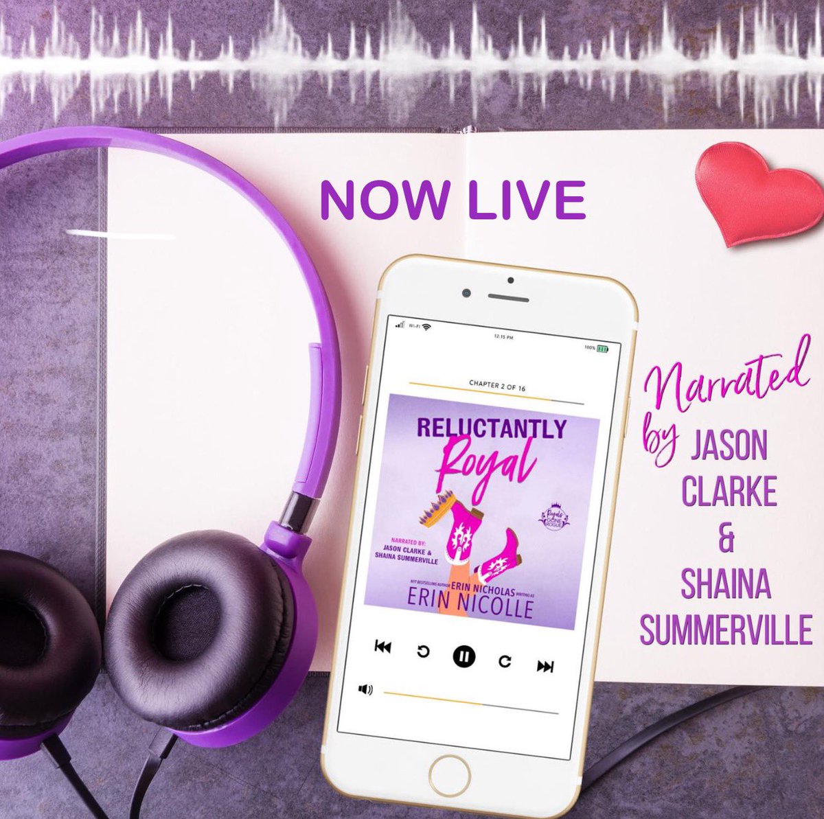 💜The 🎧AUDIOBOOK🎧 for Reluctantly Royal is LIVE!! 💜 Grab your copy today: Amazon ➜ geni.us/Reluctantly-Ro… Audible ➜ adbl.co/4bIi6yR @ErinNicholas #erinnicolle
