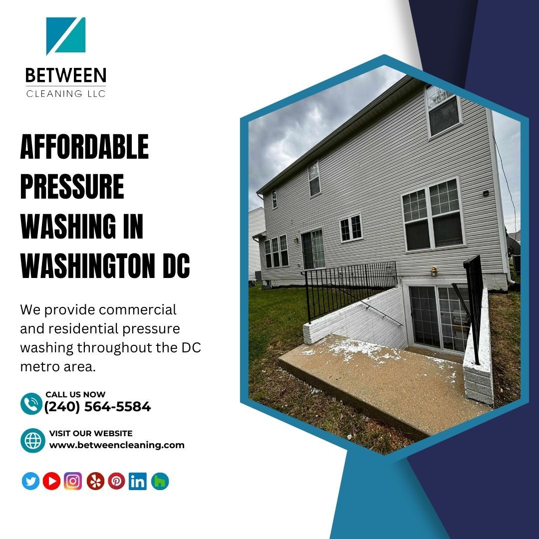 Revitalize your home with affordable pressure washing services in Washington DC! 🏡✨ Get rid of dirt, grime, and stains to make your property look brand new. Contact us today for a free quote! #WashingtonDC #PressureWashing #AffordableServices #HomeImprovement #CleanAndShine