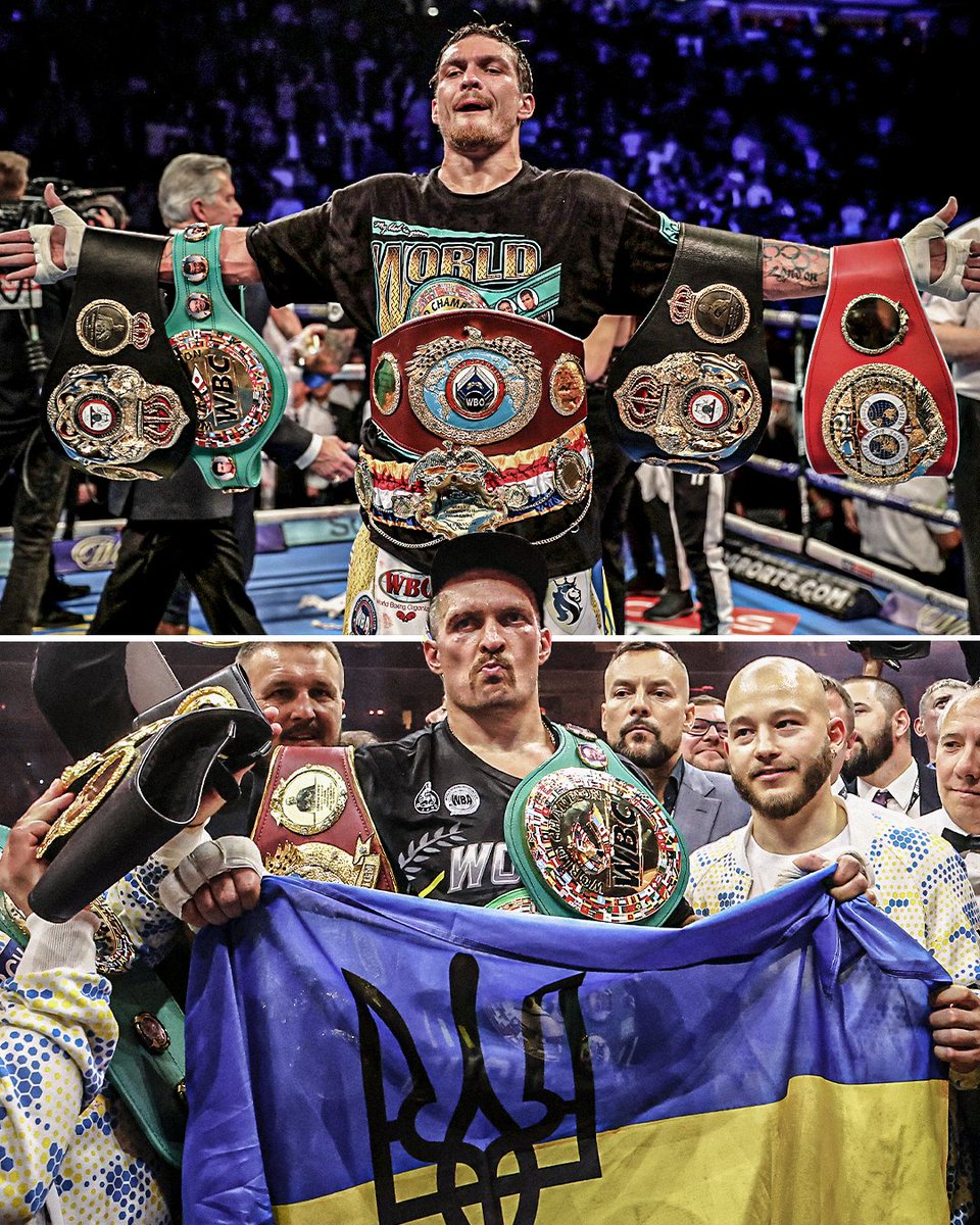 Oleksandr Usyk has now captured Undisputed gold in two weight classes 🏆 ALL-TIME GREATNESS 👏 #FuryUsyk