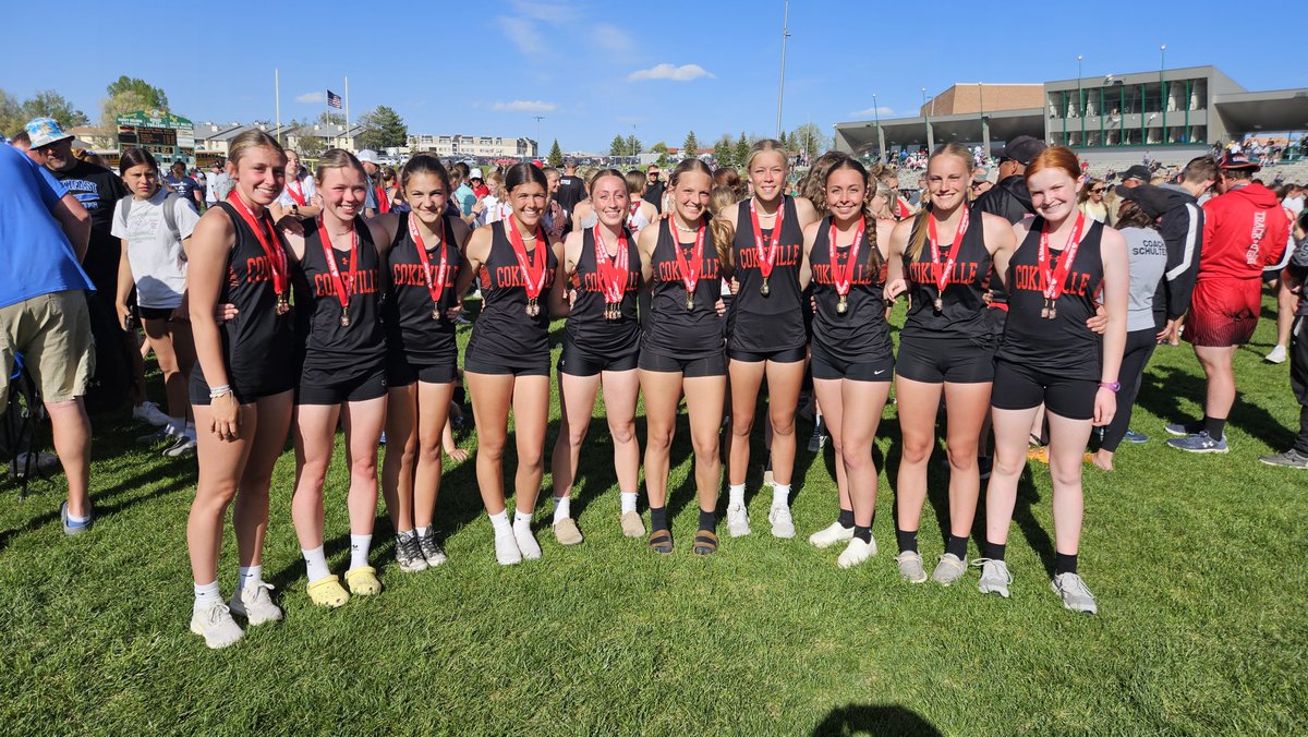 Cokeville is the 2024 State Champions in 1A Girls Track and Field
