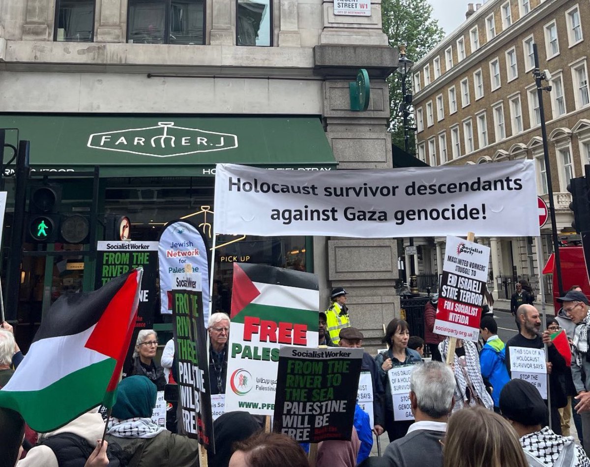 Israel and its defenders want you to believe that protesting against genocide in Gaza is antisemitic, while Jewish peace activists have been at the front line of those protests. This is from London today.