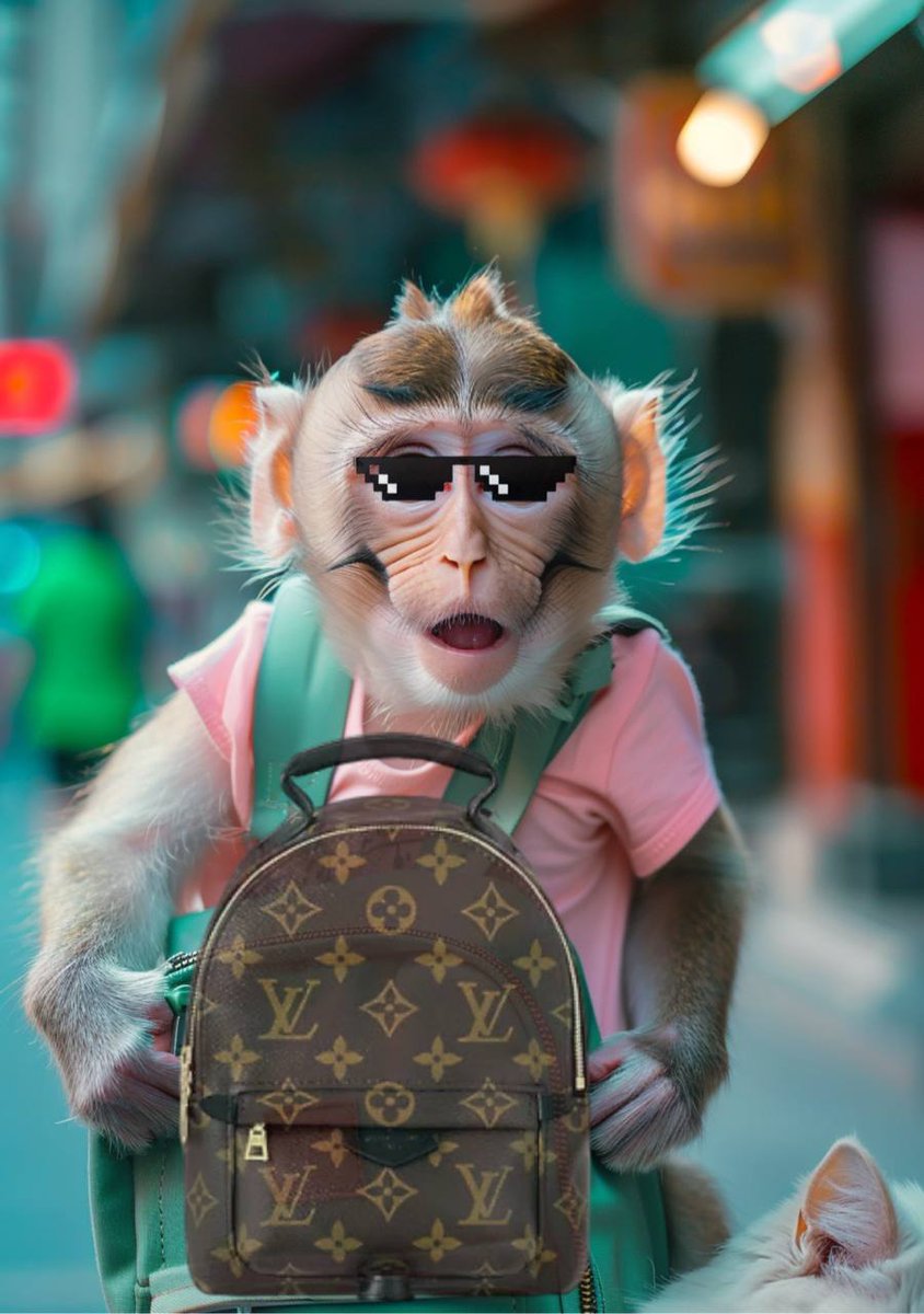 Gotta treat yourself once in a while. 
This monkey's got swag 🕶️🐒🎒

$HOORAY