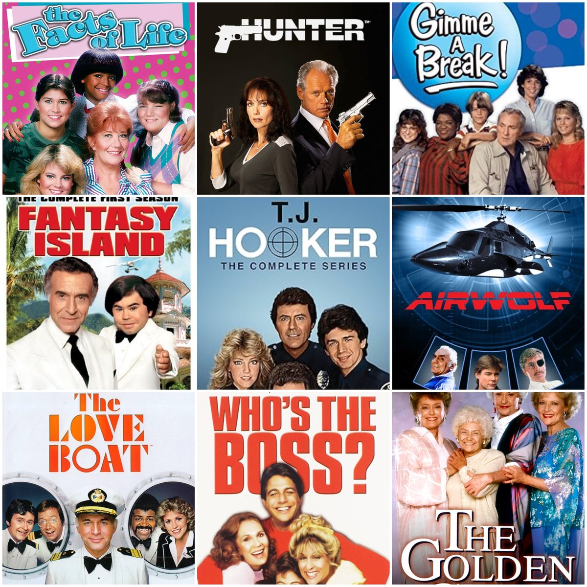 How many of these 8 shows did you watch when they originally aired on Saturday nights in the 80s?