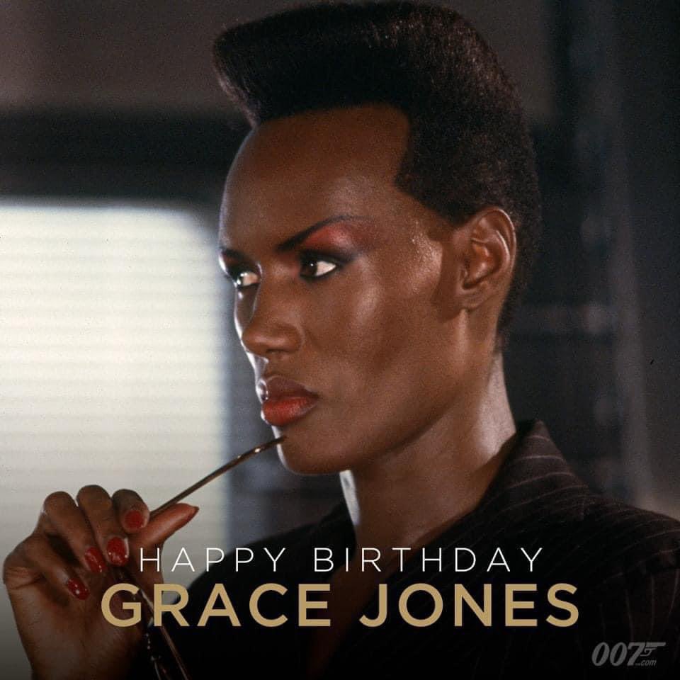 Happy 76th Birthday (19th May) to Grace Jones, who delivered a memorable performance as May Day in “A View To A Kill.” 🎥 🤵‍♂️ 🥳 #AViewToAKill #GraceJones