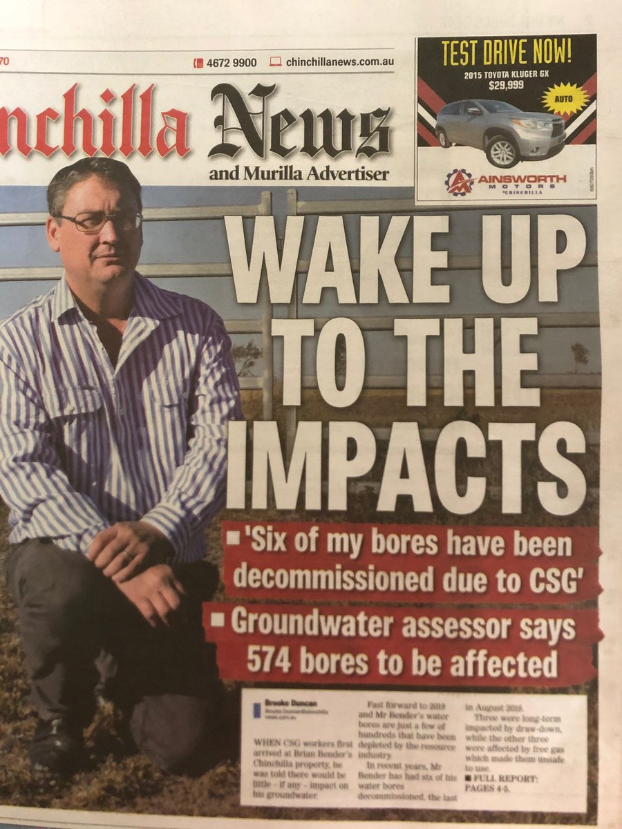 A report by distinguished independent scientists raises alarm bells about the long term damage caused by Coal Seam Gas mining on aquifers and the land surface through #subsidence. When will @QldGov remove their royalty clouded glasses and see the irreversible damage they are