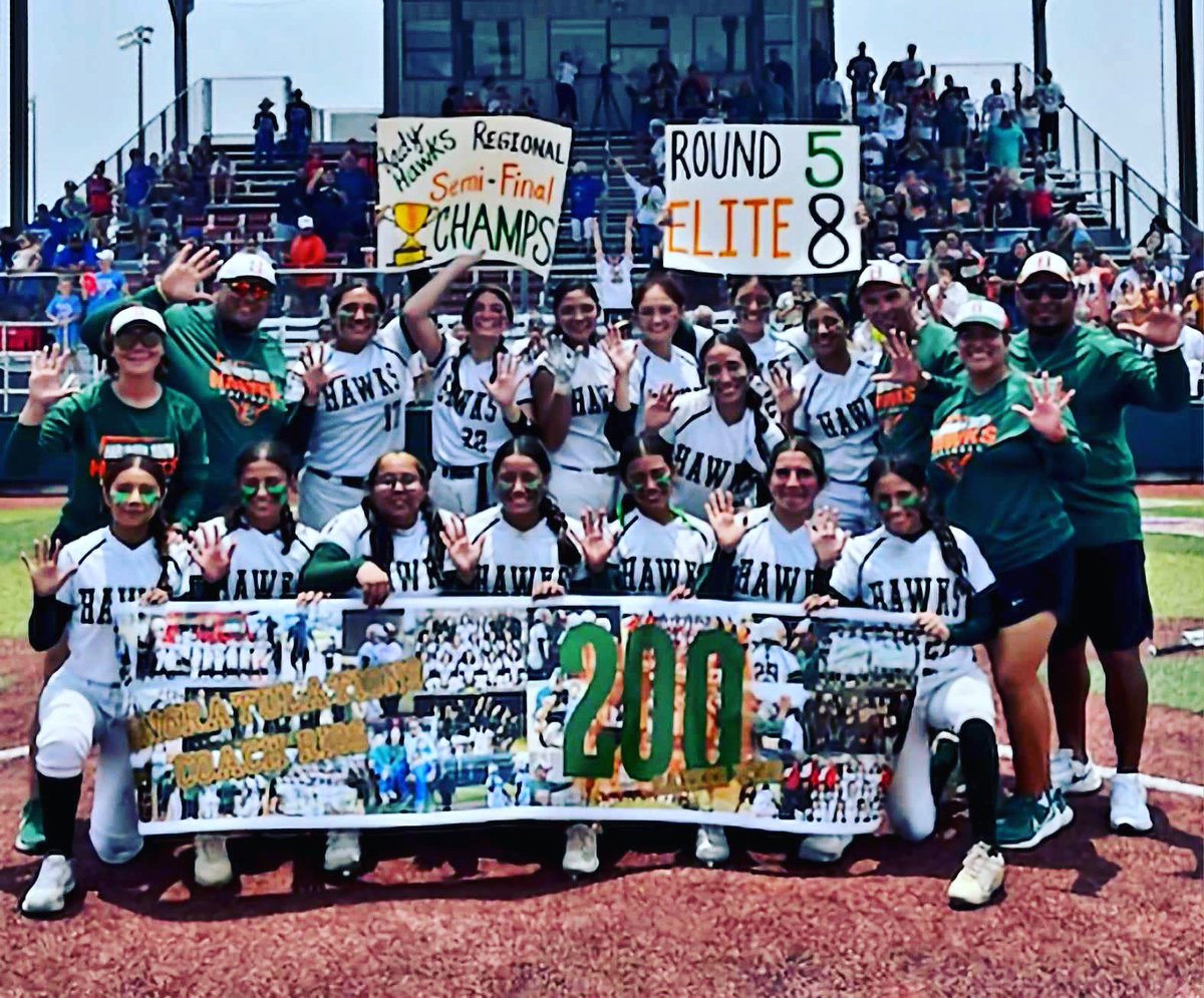 Your Regional Semifinals Champions! 🏆 Round 5 here we come! Elite 8! 🧡🔥💪🏼🥎 Congratulations to Coach Rios making this his 200th career win! 🙌🏼🙏🏼 #playoffs #NFAF #Family #HCISD #unfinishedbusiness #madeforjune