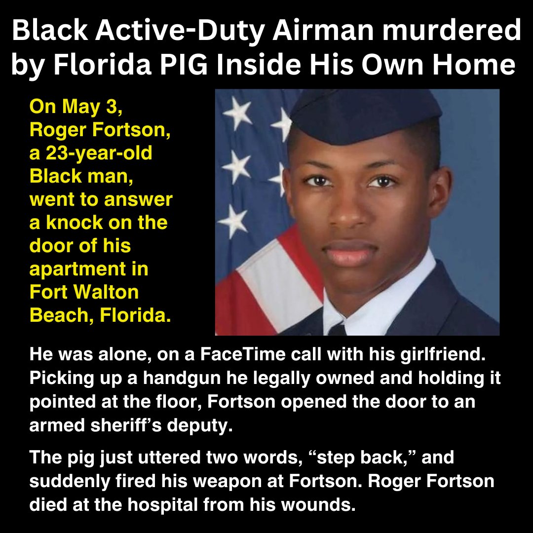 To everyone outraged by yet another murder of a Black man by the pig enforcers of this system that rules over us… Get with the Revcom Corps for the Emancipation of Humanity! For more about the #policemurder of Roger Fortson: revcom.us/en/black-activ…