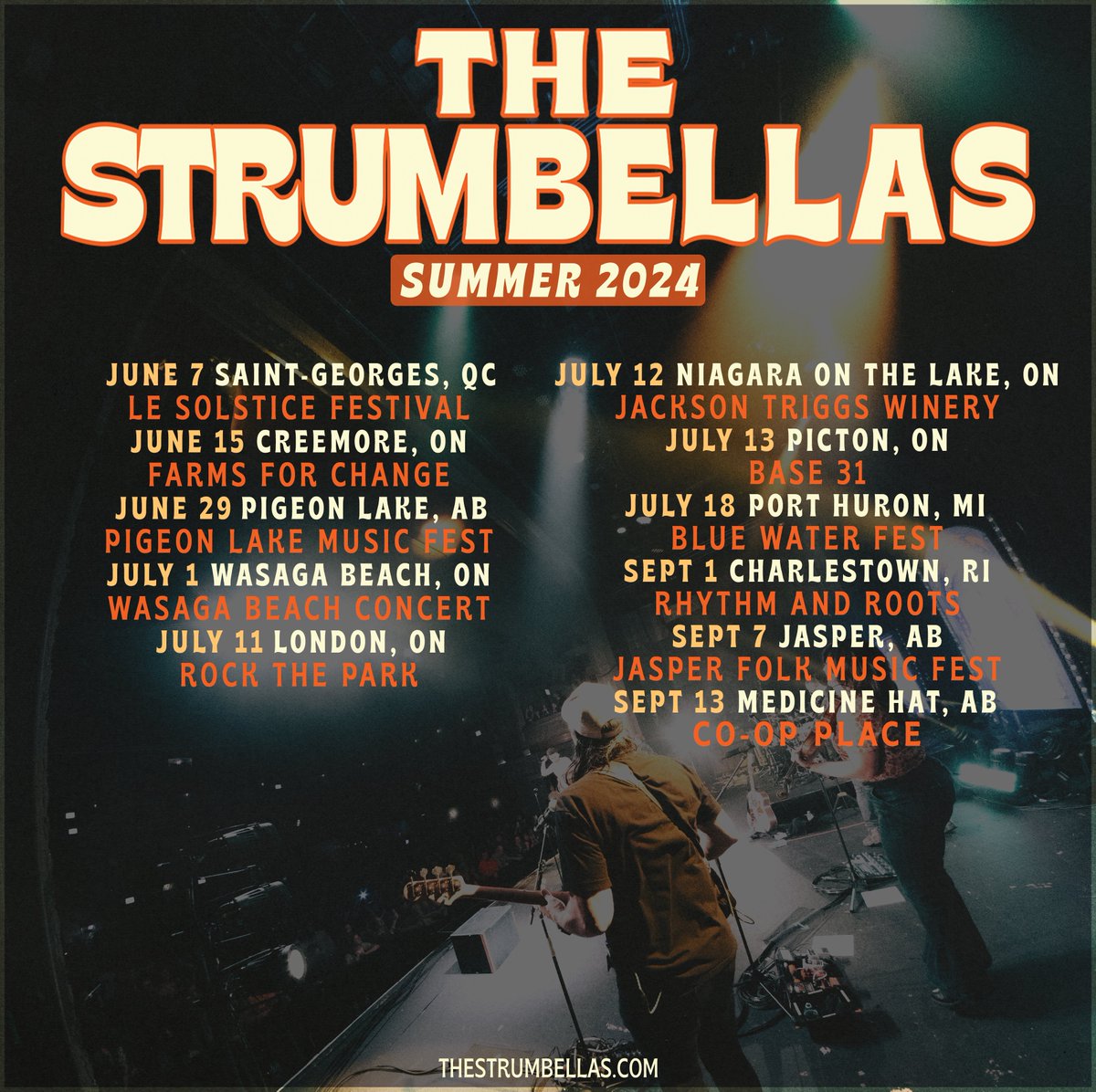 Lots of fun shows coming up this summer and we can't wait. Come catch us on the road thestrumbellas.ca/#tour