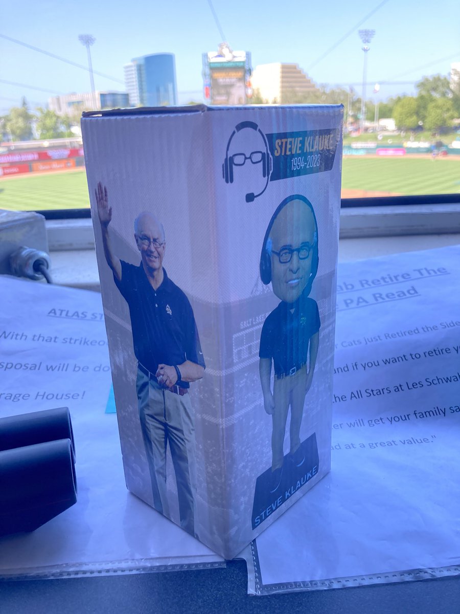 I was just gifted a @steveklauke #bobblehead from @ZackBayrouty and my life is officially complete.  Congrats Steve! This is amazing!! @RiverCats